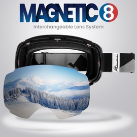 OutdoorMaster Ski Goggles PRO Replacement Lens - 20+ Choices (VLT 10% Grey Lens)