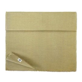 Linen & Cotton Rectangle Long Table Runner Aurum - 74% Linen, 26% Cotton, Beige Gold (47 x 300 cm) Wide Table Linen Cloth/Decoration for Home Kitchen Dining Table Wedding Birthday Party Feast Events