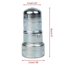 Manual Battery Post & Terminal Cleaning Brush – Silver Galvanized Iron Housing with Removable Cap, Automotive Battery Maintenance Tool, 1 Piece