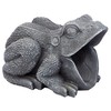 Design Toscano QM7512081 Garden Frog Decorative Object, Grey Stone
