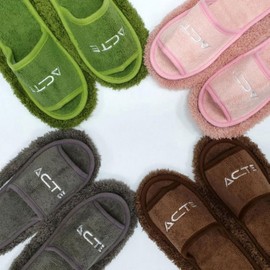 Microfiber Indoor Mop Slippers with Detachable Cleaning Pads ACTE Cleaning Slippers Refill Pads (2pc Set, Green) 5ea