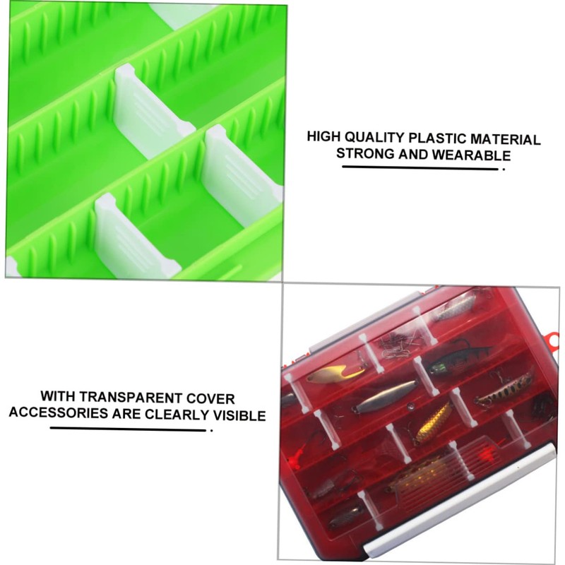 Outanaya Fishing Tackle Organizer Plastic Bait Box Lure Rig Spinner