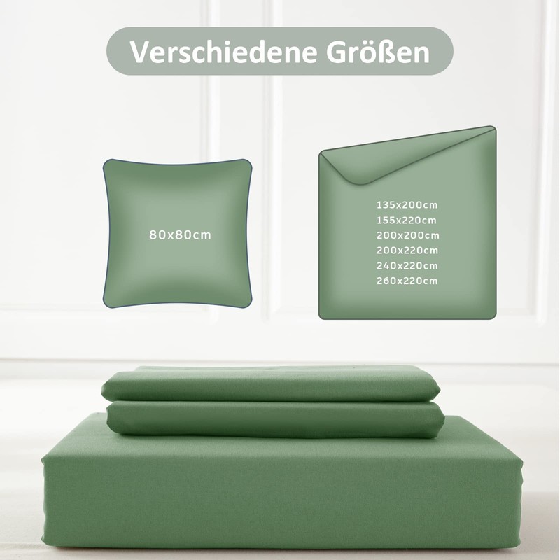REDKEY 2-Piece Bed Linen Set, 155 x 220 cm Duvet