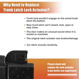 Car Rear Liftgate Lock Actuator Trunk Latch 64600-06041 Door latch Assembly for Toyota Camry 2012-2017 Engine Tailgate Door Latch Lock Actuator Motor Car Door Unlocking Kit