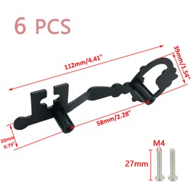 Dnyta 6PCS 2.3 Inch Hole Distance Handles Black Pulls Antique Key Shape Decorative Knobs for Drawer,Cabinet,Cupboard,Jewelry Box