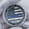 Thin Blue line Saint Michael Law Enforcement Challenge Coins -