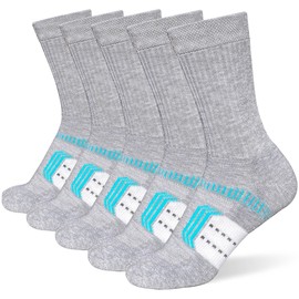 suaskk Womens Cushioned Athletic Running Crew Socks Breathable Wicking Comfort Hiking Sock 5 Pairs