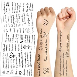 SHEBEEDO 40 Sheets Fine Line Temporary Tattoos -, Botanical Leaves - 100s of Festival Tattoos Realistic Removable Body Art, Words, Patterns, Flowers