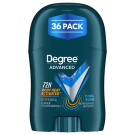 Degree Men’s Travel Deodorant Cool Rush 36-Pack – 72H Body Heat Activated Mini Antiperspirant, 0.5 Oz Ea