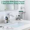 VOTON Chrome Bathroom Faucets Waterfall Bathroom Sink Faucet Modern Single