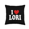 I HEART LOVE LORI Throw Pillow
