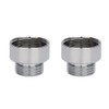 Weforu 2PCS Faucet Adapter, Chrome Hose Pipe Adapter BSP 1/2''
