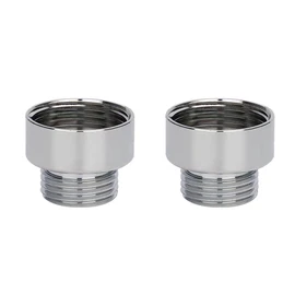Weforu 2PCS Faucet Adapter, Chrome Hose Pipe Adapter BSP 1/2'' Male to BSP 3/4'' Female Thread Shower Hose Connector Tap Aerator Connector Fitting for Shower Arms （25mm to 20.5mm