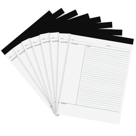 8 Pcs Writing Note Pads 8.5 x 11 Inches College Ruled Legal Pads Lined Paper Notebooks for Office School Teacher Students College Business, 45 Sheets Per Pad (White)
