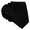 DonDon men's slim tie, 5 cm, plain, matt, shiny and