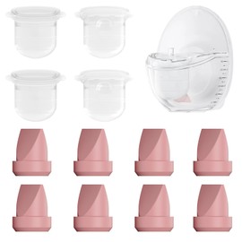 12PC M6 Breast Pump Replacement Accessories, Including 8pcs Duckbill Valve and 4pcs Diaphragms for Momcozy Mobile Style | M6, Replace for Momcozy Pump Parts, Not Original Parts, 12PC Red