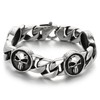 Klapgo Stainless Steel Gothic Skull Bracelet for Men and Women
