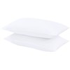 Linen Home White Pillowcases 2 Pack, Easy Care Soft Brushed