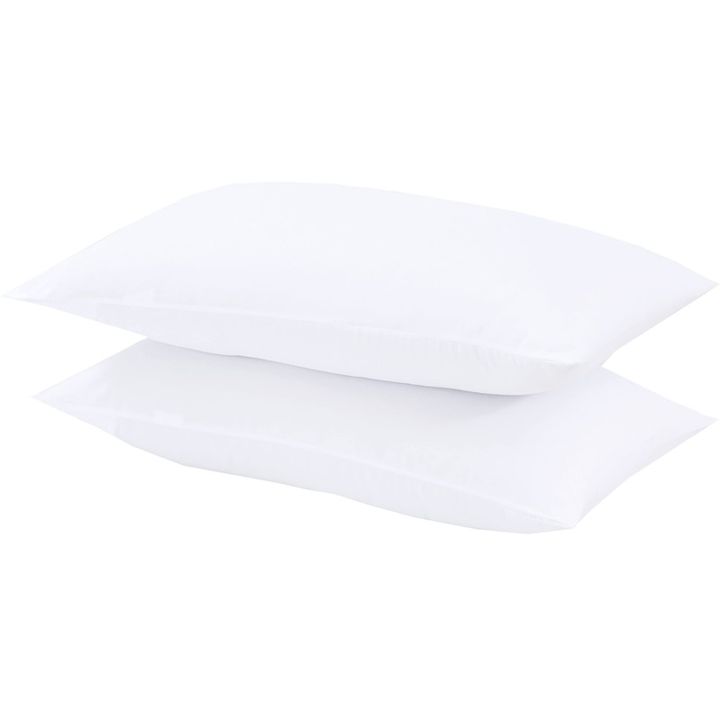 Linen Home White Pillowcases 2 Pack, Easy Care Soft Brushed