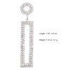 Legitta Rhinestone Long Drop Earrings Silver Cubic Zirconia Sparkly Statement