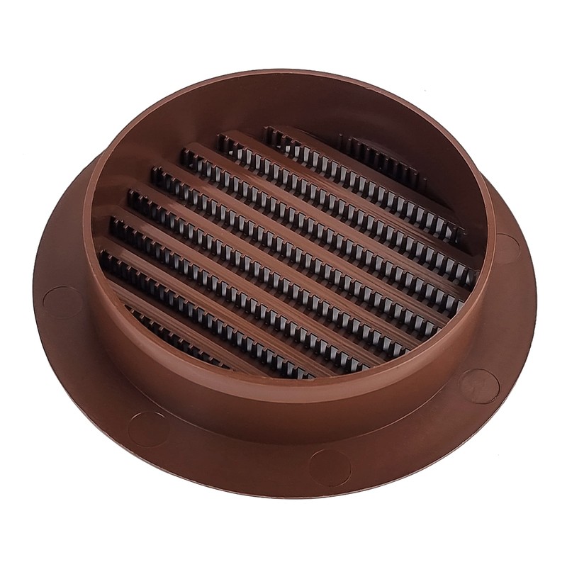 Brown 100mm / 4 inch Round Air Vent Grill Cover,