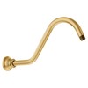 Moen Waterhill Brushed Gold 14-Inch Replacement Extension Curved Shower Arm,