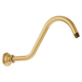 Moen Waterhill Brushed Gold 14-Inch Replacement Extension Curved Shower Arm, S113BG