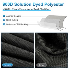 Nukugula Ture 900D Solution-Dyed 100% Waterproof Boat Cover 20-22ft, Heavy Duty Trailerable Bass Boat Cover 20-22 Foot V-Hull Tri-Hull Runabout Pro-Style Fishing Boat Cover with Motor Cover