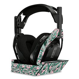 MightySkins Skin Compatible with Astro A50 Wireless Headphones + Base Station (Gen 4) - Two Tone Tropical | Protective, Durable, and Unique Vinyl Decal wrap Cover | Easy to Apply | Made in The USA