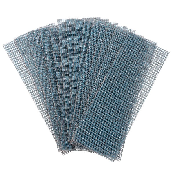 sourcing map 15pcs Mesh Sanding Sheets 80 Grits 2.8" x