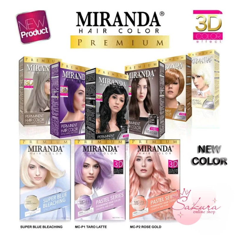 MIRANDA HAIR COLOR - Semir Rambut (30mlx2)+10ml - Pewarna Rambut