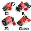 TEESE 46pcs Technic-Motor Set with Red-Burst-Monster-Motor, Remote-Battery-Box-Extension-Cable, Compatible with Technic-Parts