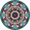 24" Boho Mandala Brights Wall Decal Sticker Removable and Reusable