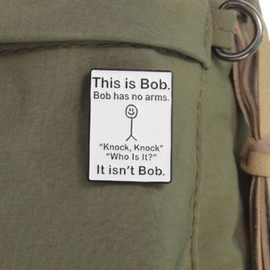 This is Bob, Bob Has No Arms Enamel Pins Funny Graffiti Badge Lapel Novelty Brooch Pins for backpack Clothes Hats Gifts