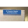 Cubicle Nameplate Holders - Two Sided (10" x 2" x
