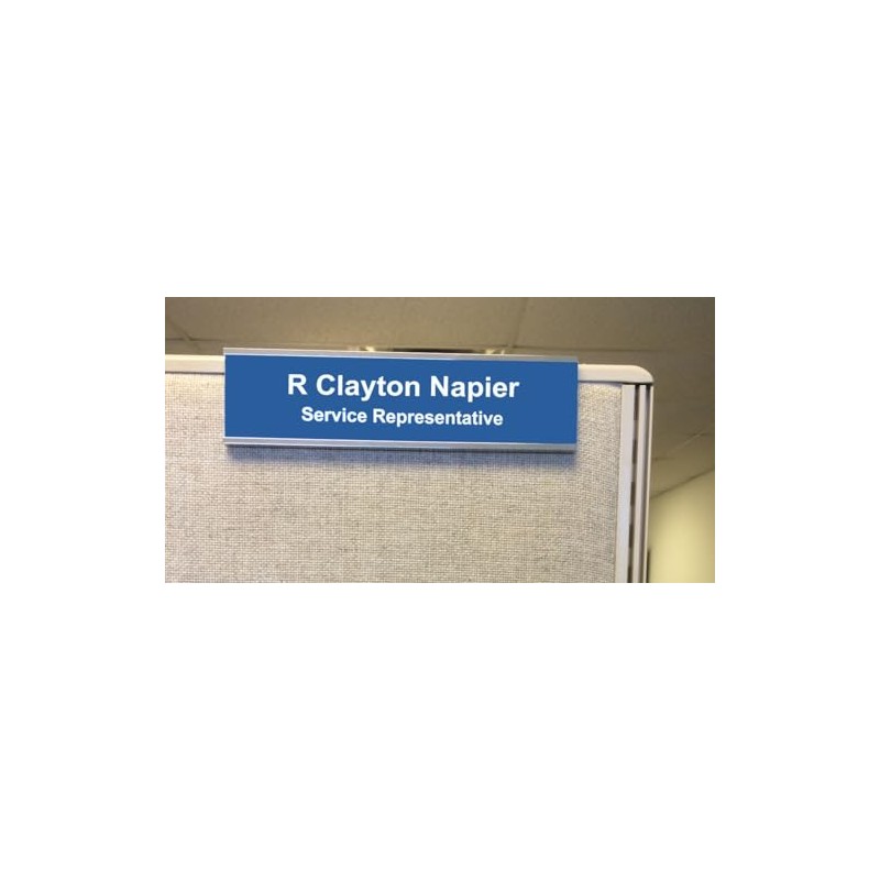 Cubicle Nameplate Holders - Two Sided (10" x 2" x