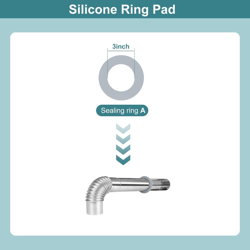 Vent Kit(Only applicable for 3 Inch) Stainless Steel Tankless Water