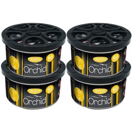 Flava Flava Couture Car Air Freshener Tin - Orchid (Pack of 4) - Strong, Odour Eliminating Designer Perfume Inspired Car Accessories ?C Premium Scented Air Freshener for Men or Women - Lasts 60 Days