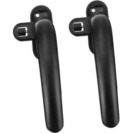 Homoyoyo Manija de Ventana de Aleación de Aluminio Jaladeras para Puertas y Ventanas 2 Piezas y Negro, Diseño Ergonómico Superficie Lisa