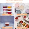 Osldims 6-Pack Glass Condiment Containers with Lids & Cleaning Brush