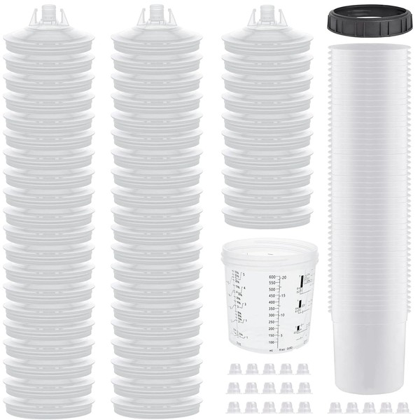 Disposable Paint Sprayer Mixing Cup for Automotive Paint Gun,Compatible with