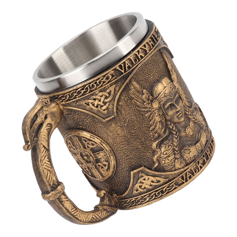 Beer Mug Stainless Steel Resin Double Layered High Temperature Resistant