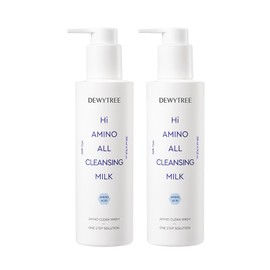 Dewytree High Amino All Cleansing Milk 2 x 200ml / 듀이트리 하이 아미노 올 클렌징 밀크 2개 200ml