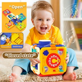 WIIBAAHO Montessori Toys for 1 2 3 Year Old Toddlers, Busy Board Toddler Toys Age 1-2, Baby Toys 12-18 Months Educational Activities Sensory Toys, One Year Old Birthday Gifts for Boys Girls