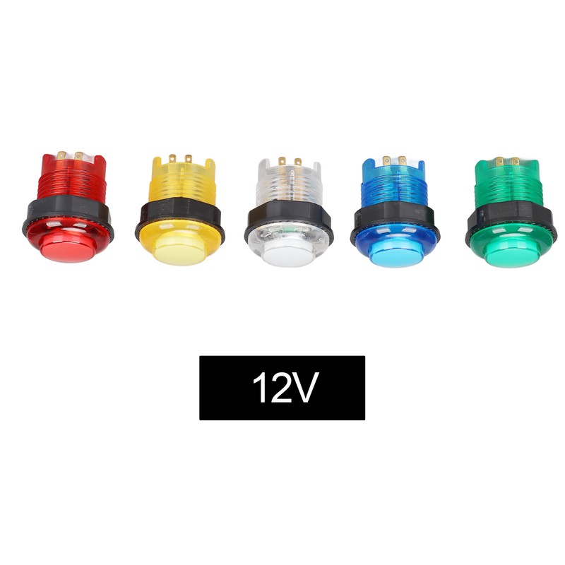 5pcs Arcade Push Buttons Professional LED Illuminated Push Buttons for