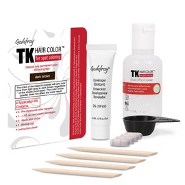 Godefroy Hair Color TK 4 Application and 4 oz Coloring Stain Remover Combo, Complete Coverage of Gray Hair Roots, Salon Quality Results - Dark Brown