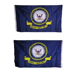 AES 3x5 U.S. Navy Emblem Heavy Duty Polyester Nylon 200D Double Sided Flag Banner House Banner Double Stitched Fade Resistant Premium Quality