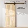 TOIMIOTOIM 4FT Sliding Barn Door Hardware Kit, Black, Fit 24"