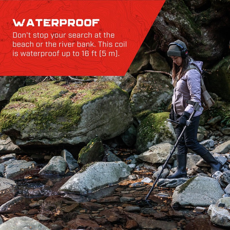 MINELAB V8X Double-D Waterproof 8" Search Coil for X-Terra PRO