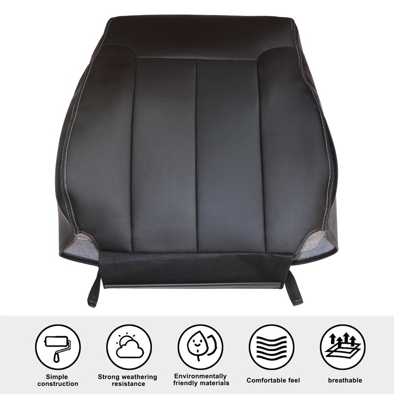 SecosAutoparts Front Driver Side Top Lean Back Replacement Leather Seat